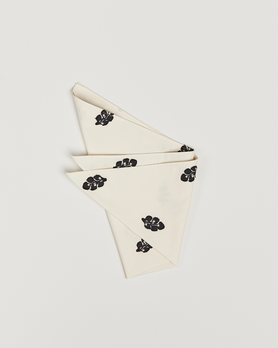 Herre | Scarves | NN07 | Jacquard Woven Printed Bandana Ivory