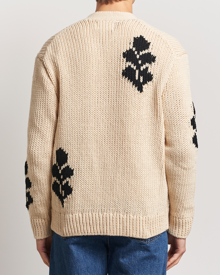Herre | Gensere | NN07 | Mika Knitted Leaf Cardigan Ecru