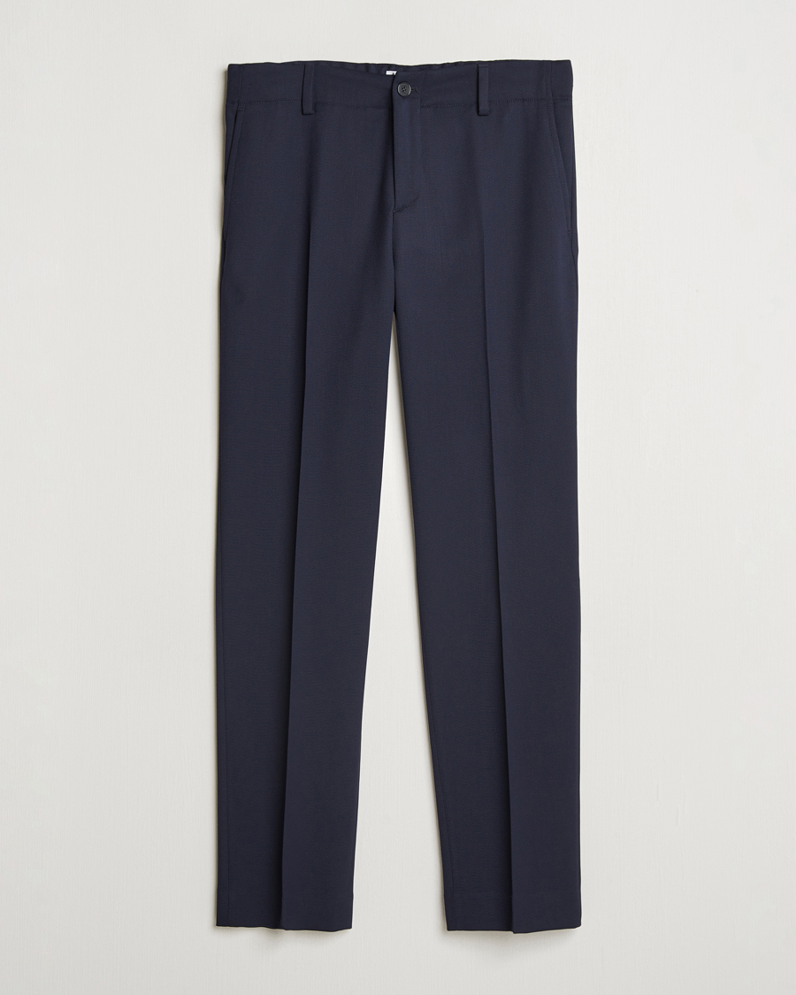 Herre | Bukser | Filippa K | Tailored Drawstring Trousers Navy