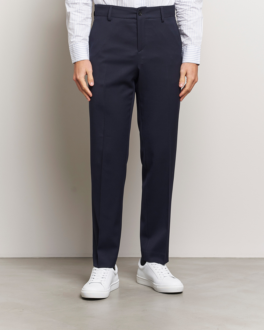 Herre | Bukser | Filippa K | Tailored Drawstring Trousers Navy