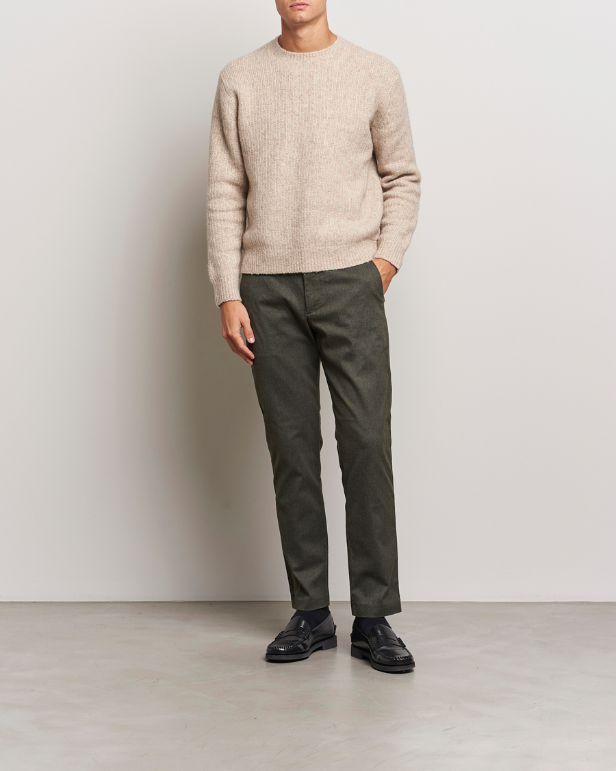Herre | Bukser | NN07 | Theo Brushed Cotton Trousers Dark Army