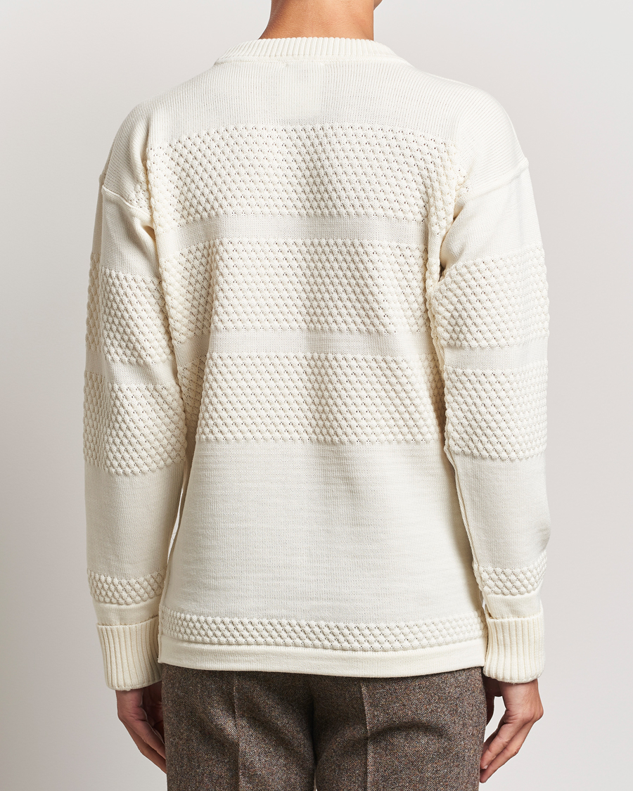 Herre | Gensere | S.N.S. Herning | Fisherman Wool Crew Neck Sweater Natural White