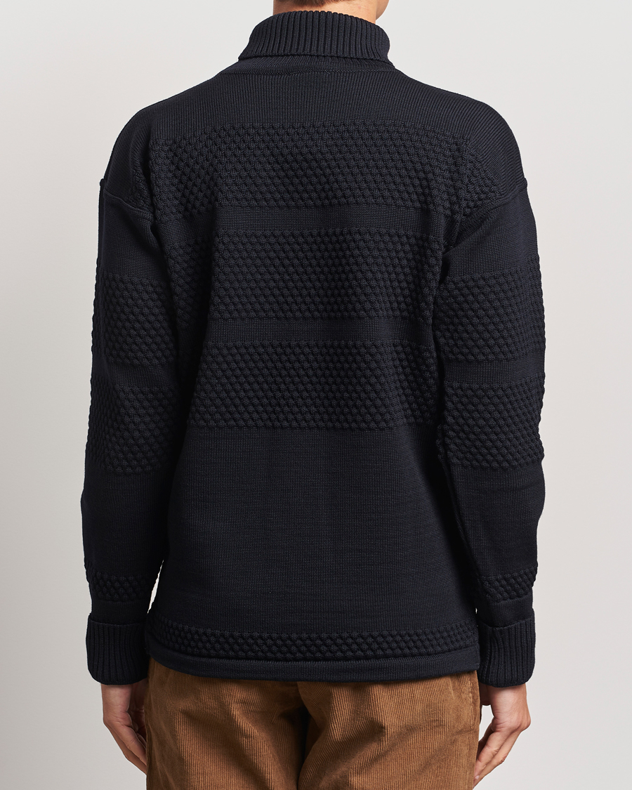 Herre | Gensere | S.N.S. Herning | Fisherman Wool Rollneck Sweater Navy Blue