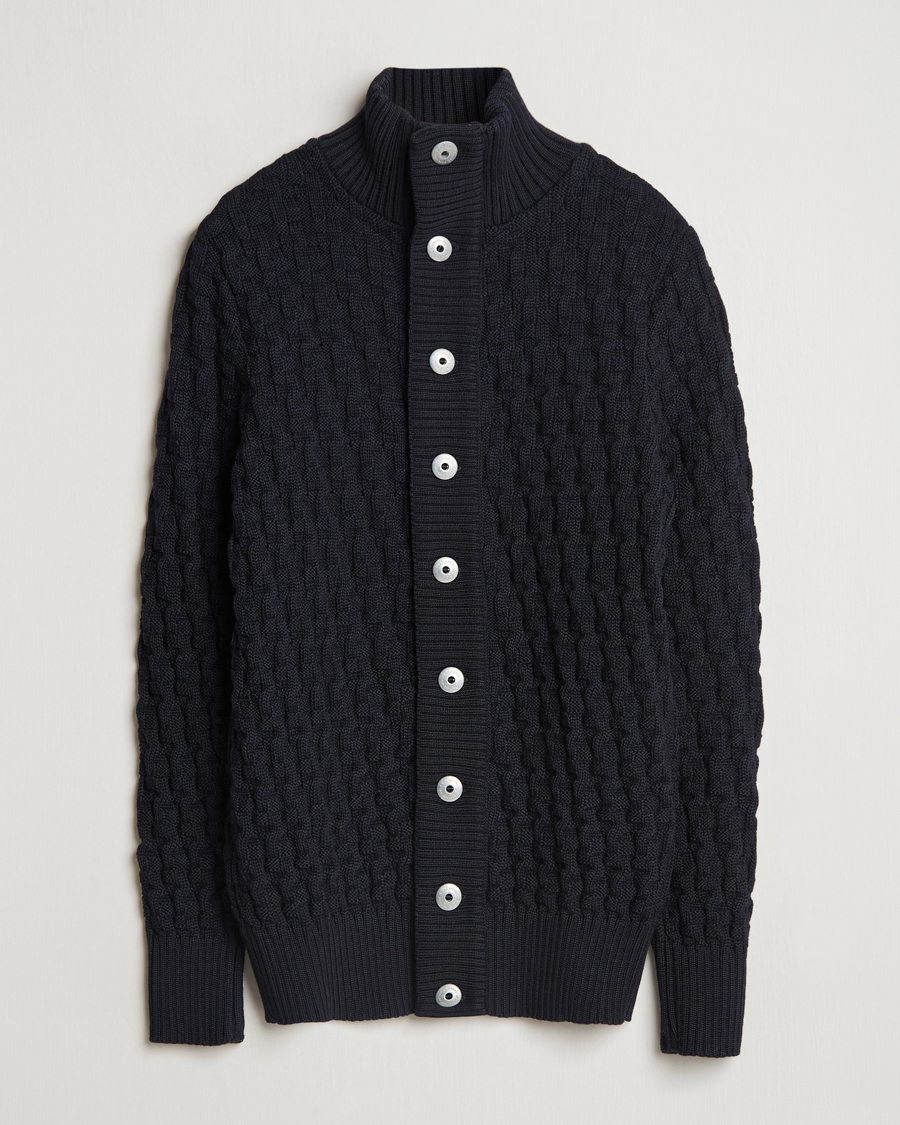 Herre | Gensere | S.N.S. Herning | Stark Wool Cable Cardigan Navy