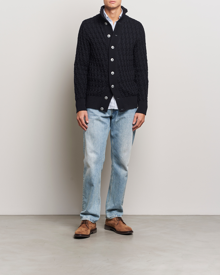 Herre | Gensere | S.N.S. Herning | Stark Cable Cardigan Navy Blue