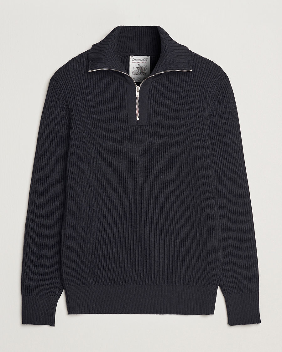Herre | Gensere | S.N.S. Herning | Fender Wool Half Zip Navy Blue