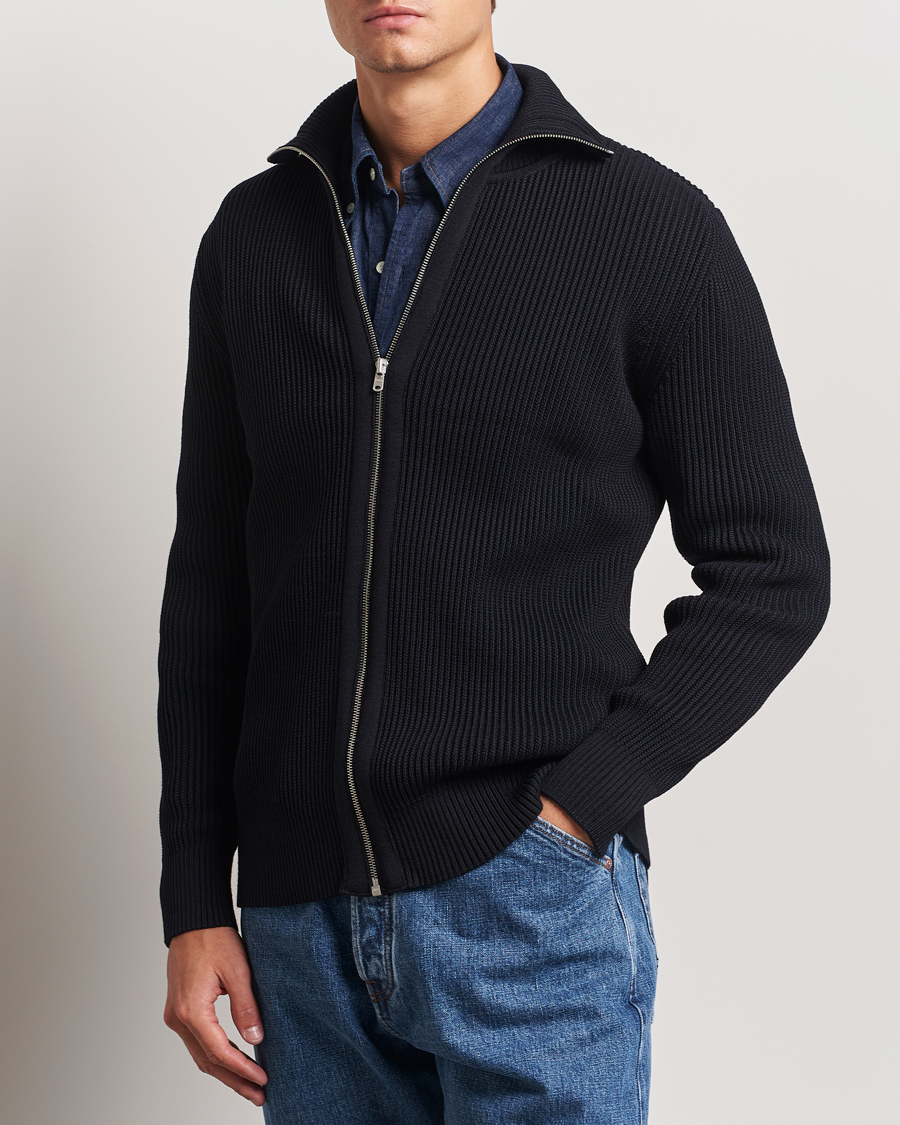 Herre | Gensere | S.N.S. Herning | Fender Wool Full Zip Navy Blue