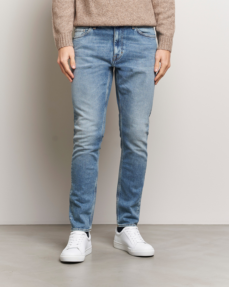 Herre | Jeans | Tiger of Sweden | Pistolero Stretch Cotton Jeans 3 Year Vintage Blue