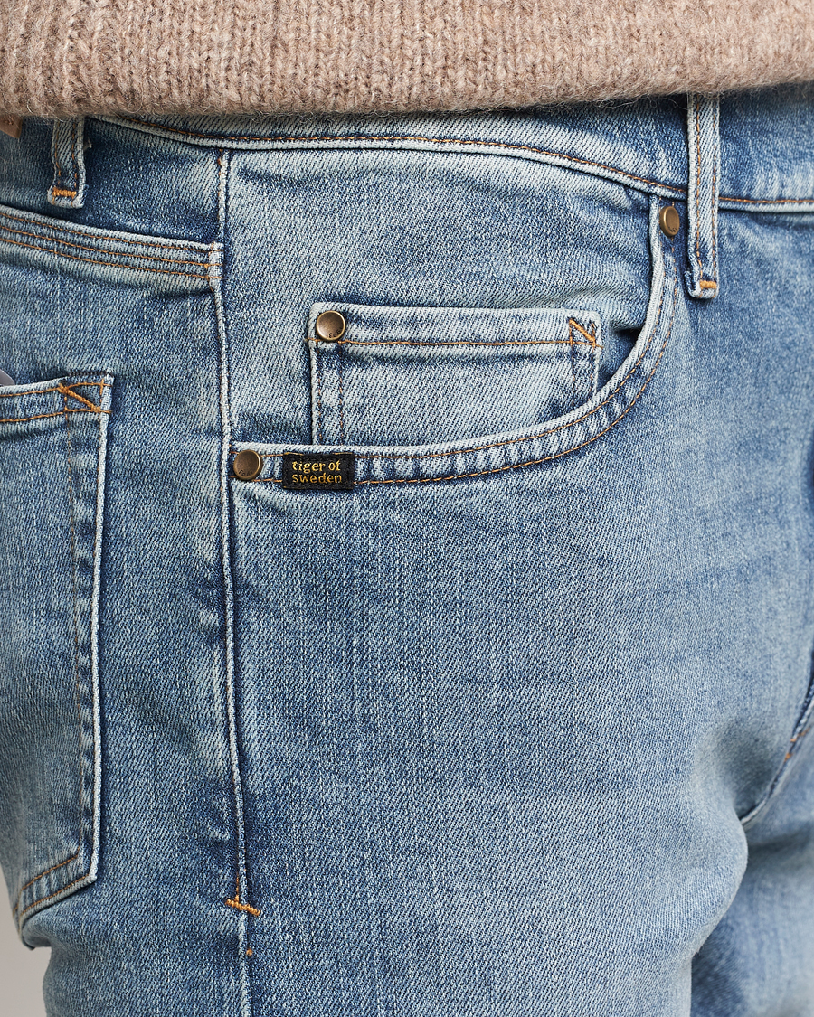 Herre | Jeans | Tiger of Sweden | Pistolero Stretch Cotton Jeans 3 Year Vintage Blue