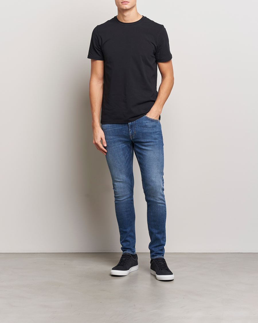 Herre | Jeans | Tiger of Sweden | Evolve Stretch Cotton Jeans Medium Blue