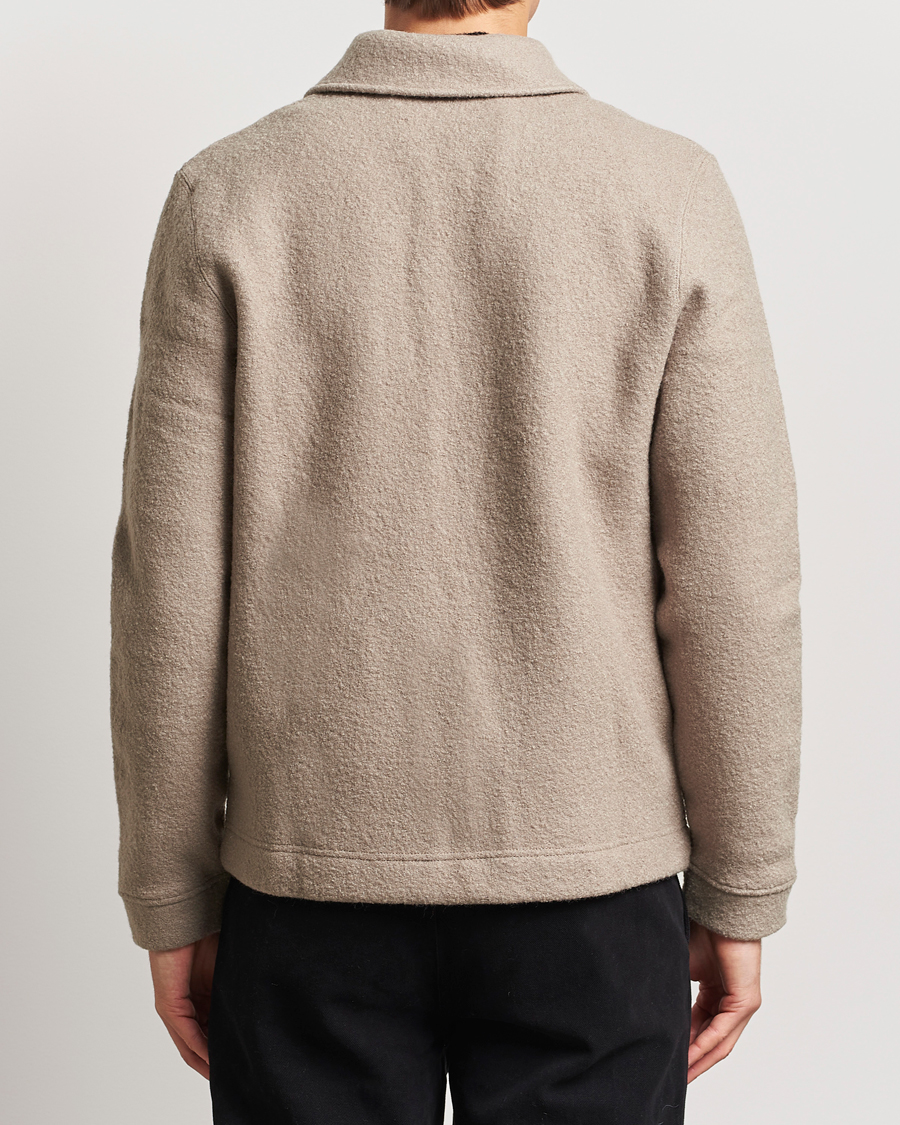 Herre | Gensere | Samsøe Samsøe | Hannes Boiled Wool Full Zip Seneca Rock