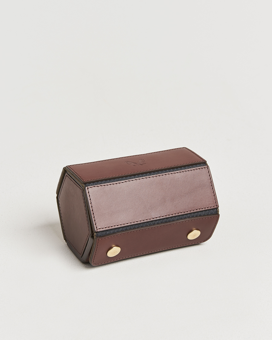 Herre | Oppbevaring klokker | Bennett Winch | Double Watch Roll Brown