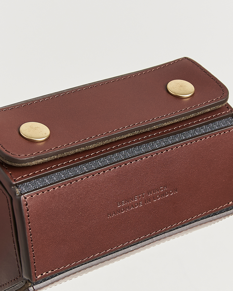 Herre | Oppbevaring klokker | Bennett Winch | Double Watch Roll Brown