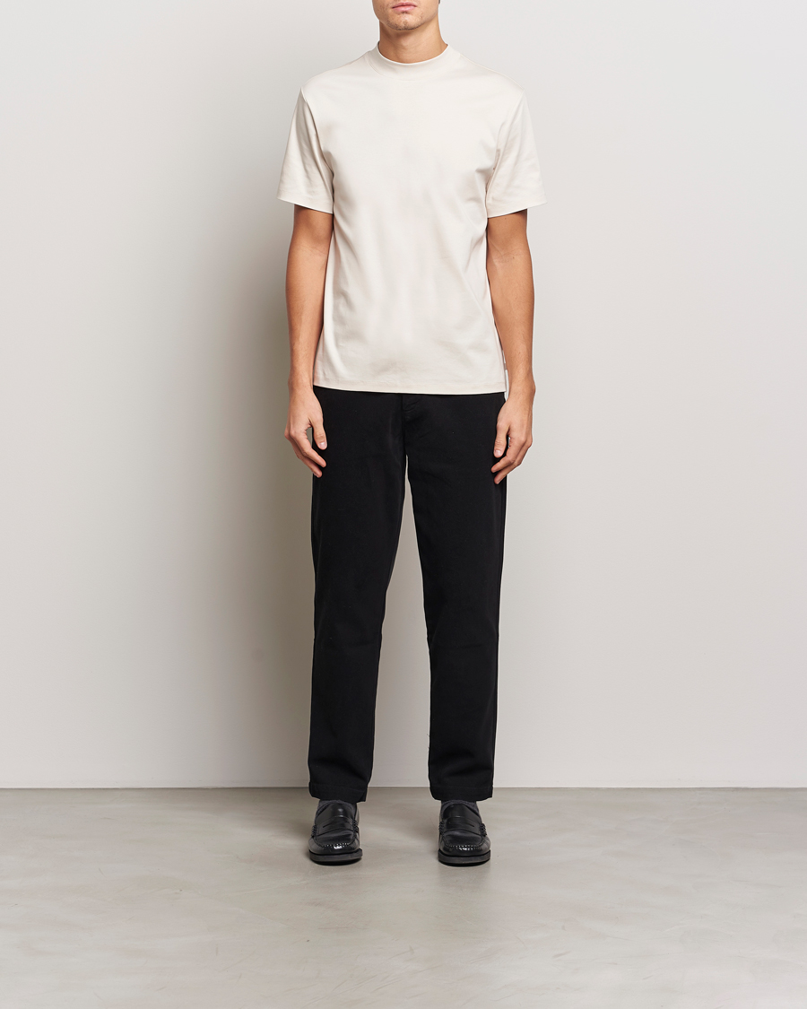 Herre | T-Shirts | J.Lindeberg | Ace Mock Neck T-Shirt Moonbeam