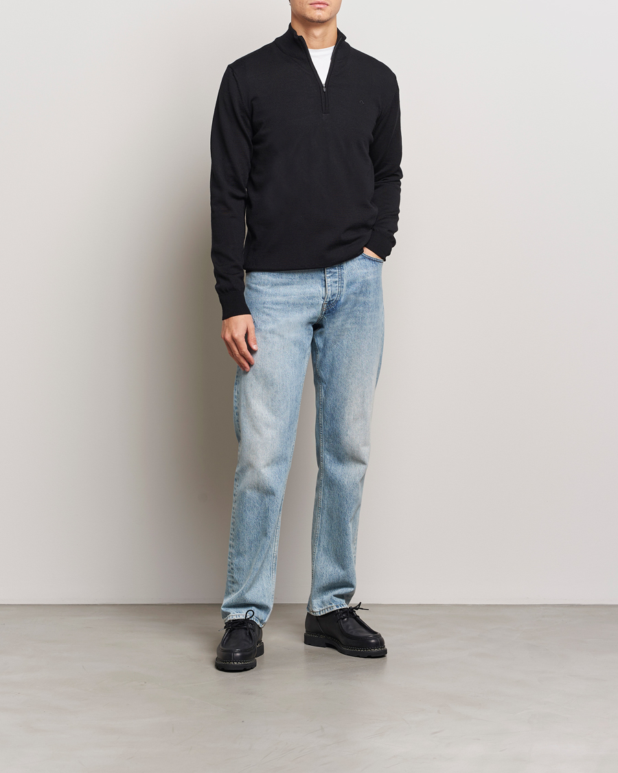 Herre | Gensere | J.Lindeberg | Kiyan Merino Quarter Zip Black
