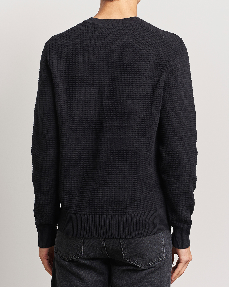 Herre | Gensere | J.Lindeberg | Oliver Structure Cotton Sweater Black