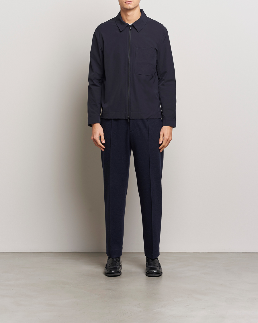 Herre | Skjorter | J.Lindeberg | Jake Zipped Overshirt Navy