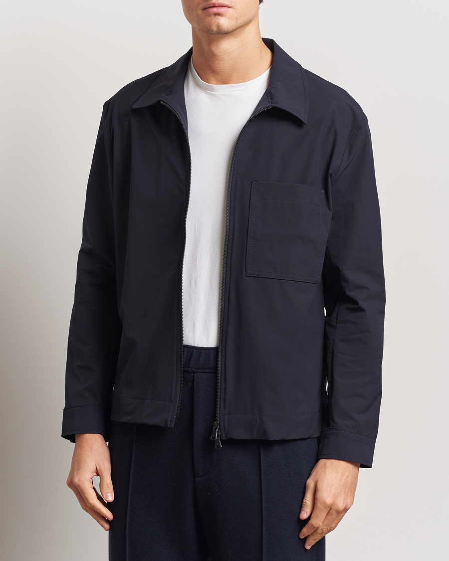 Herre | Skjorter | J.Lindeberg | Jake Zipped Overshirt Navy