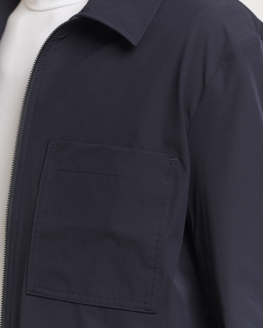 Herre | Skjorter | J.Lindeberg | Jake Zipped Overshirt Navy