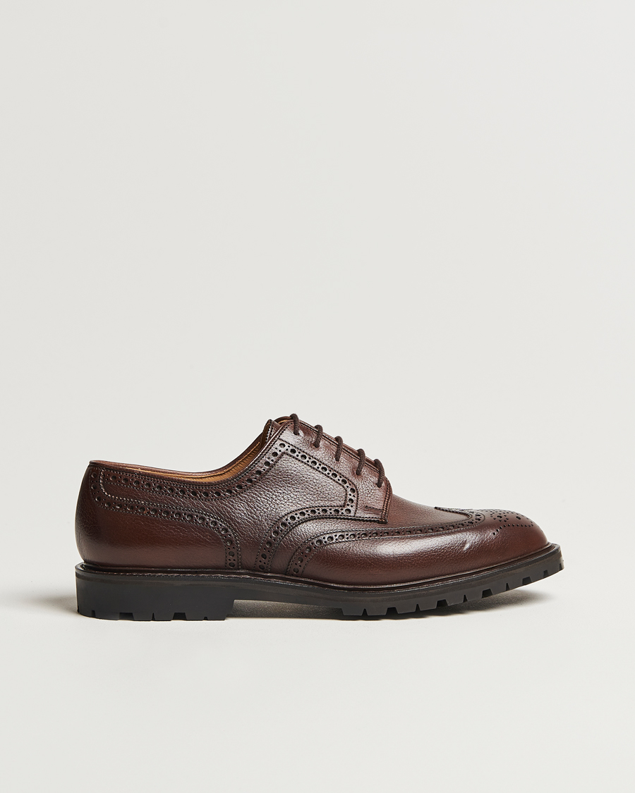 Herre | Brogues | Crockett & Jones x Tärnsjö Garveri | Crockett & Jones Pembroke Milled Grain Vibram Dark Brown