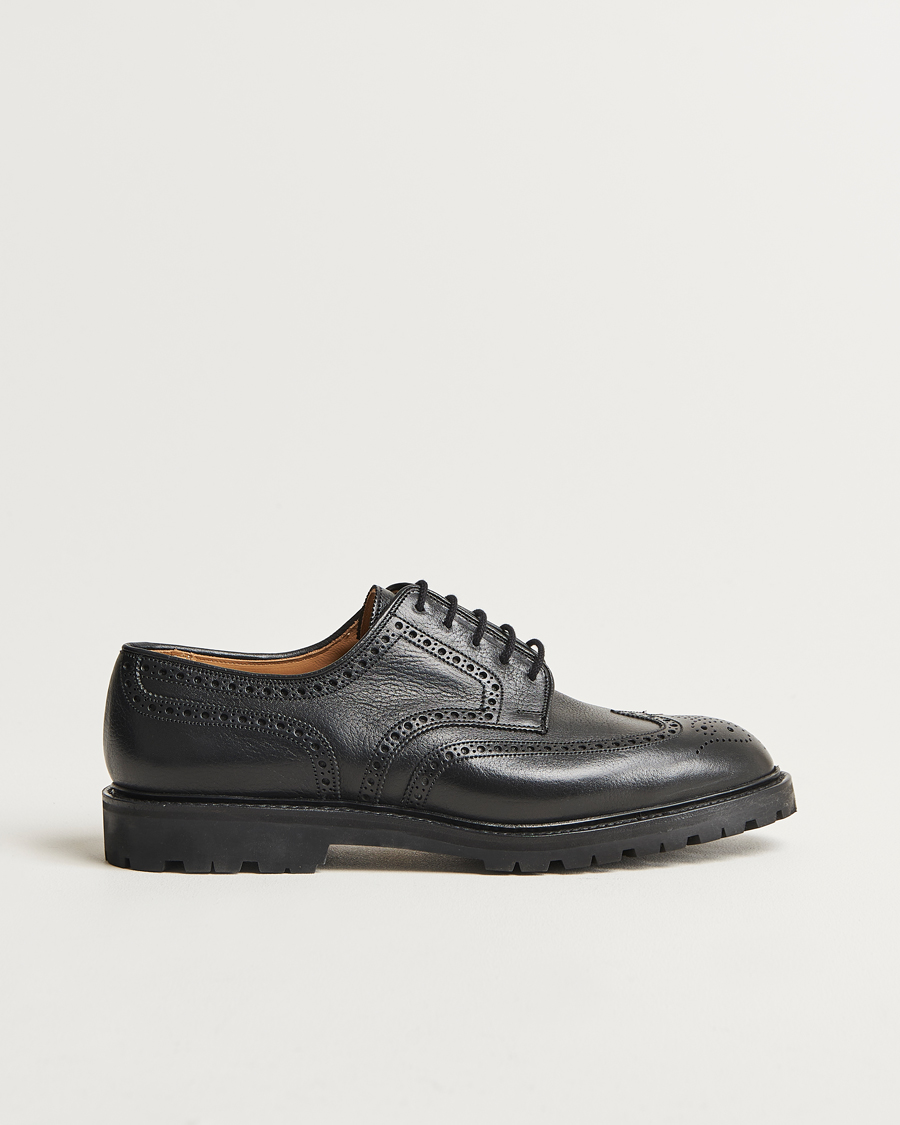 Herre | Crockett & Jones Pembroke Milled Grain Vibram Black | Crockett & Jones | Pembroke Milled Grain Vibram Black