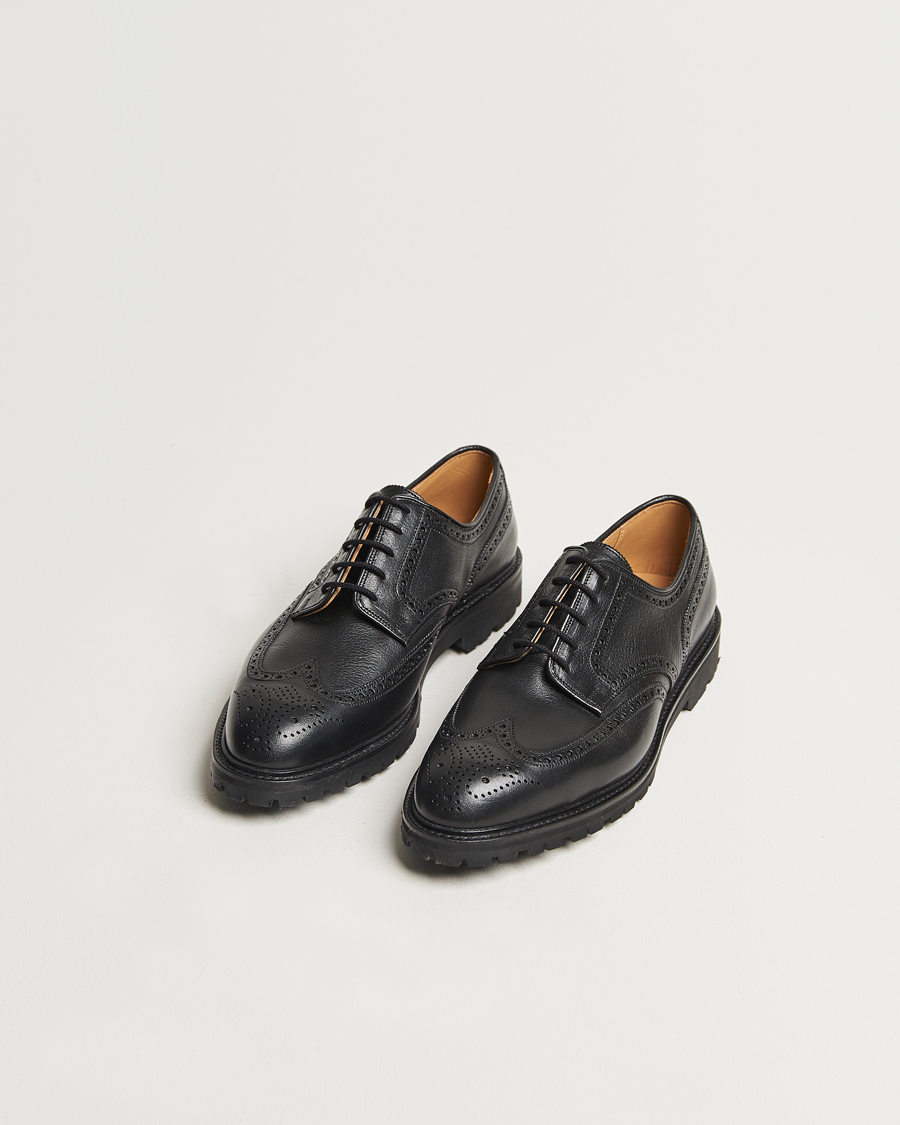 Herre | Crockett & Jones Pembroke Milled Grain Vibram Black | Crockett & Jones | Pembroke Milled Grain Vibram Black