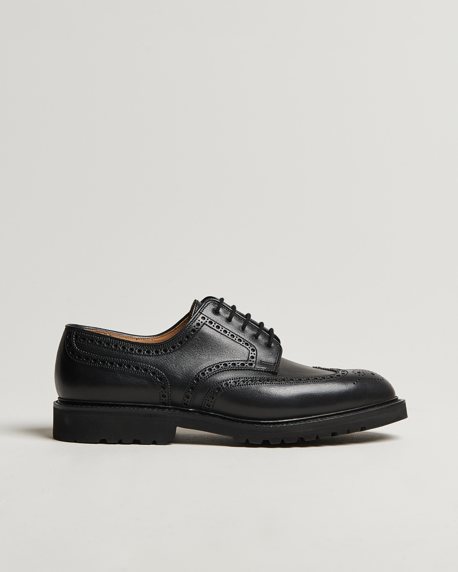Herre | Brogues | Crockett & Jones x Tärnsjö Garveri | Crockett & Jones Pembroke Milled Grain Vibram Vi-Lite Black