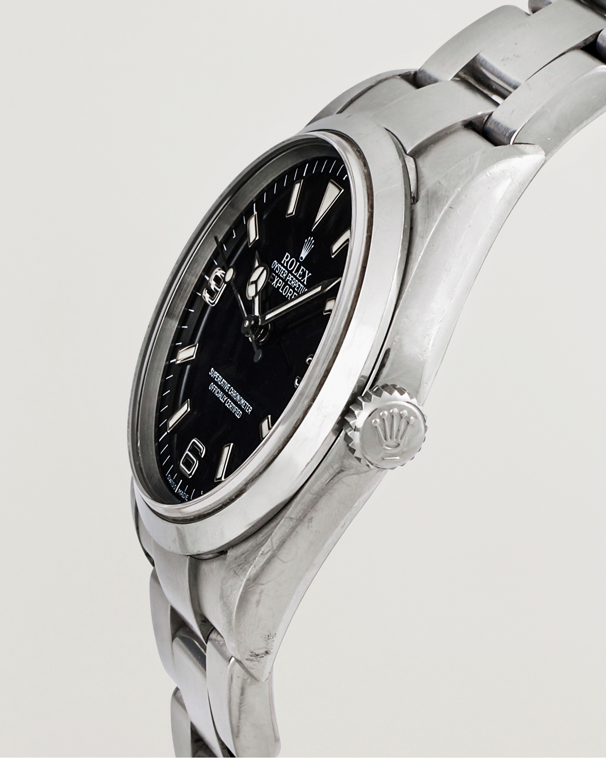 Herre | Rolex Pre-Owned Explorer 114270 Silver | Rolex Pre-Owned | Explorer 114270 Silver