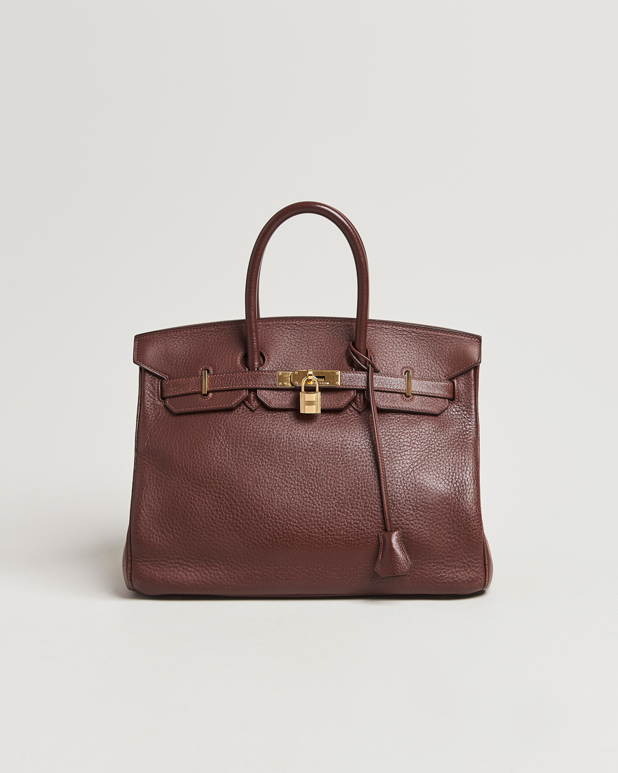 Herre | Hermès Pre-Owned Birkin 35 Taurillon Clemence Handbag Havana | Hermès Pre-Owned | Birkin 35 Taurillon Clemence Handbag Havana