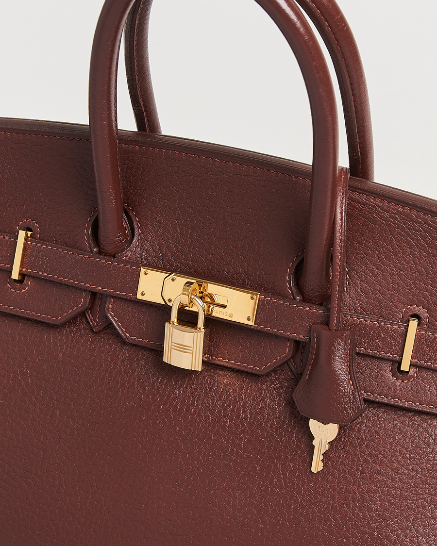 Herre | Hermès Pre-Owned Birkin 35 Taurillon Clemence Handbag Havana | Hermès Pre-Owned | Birkin 35 Taurillon Clemence Handbag Havana