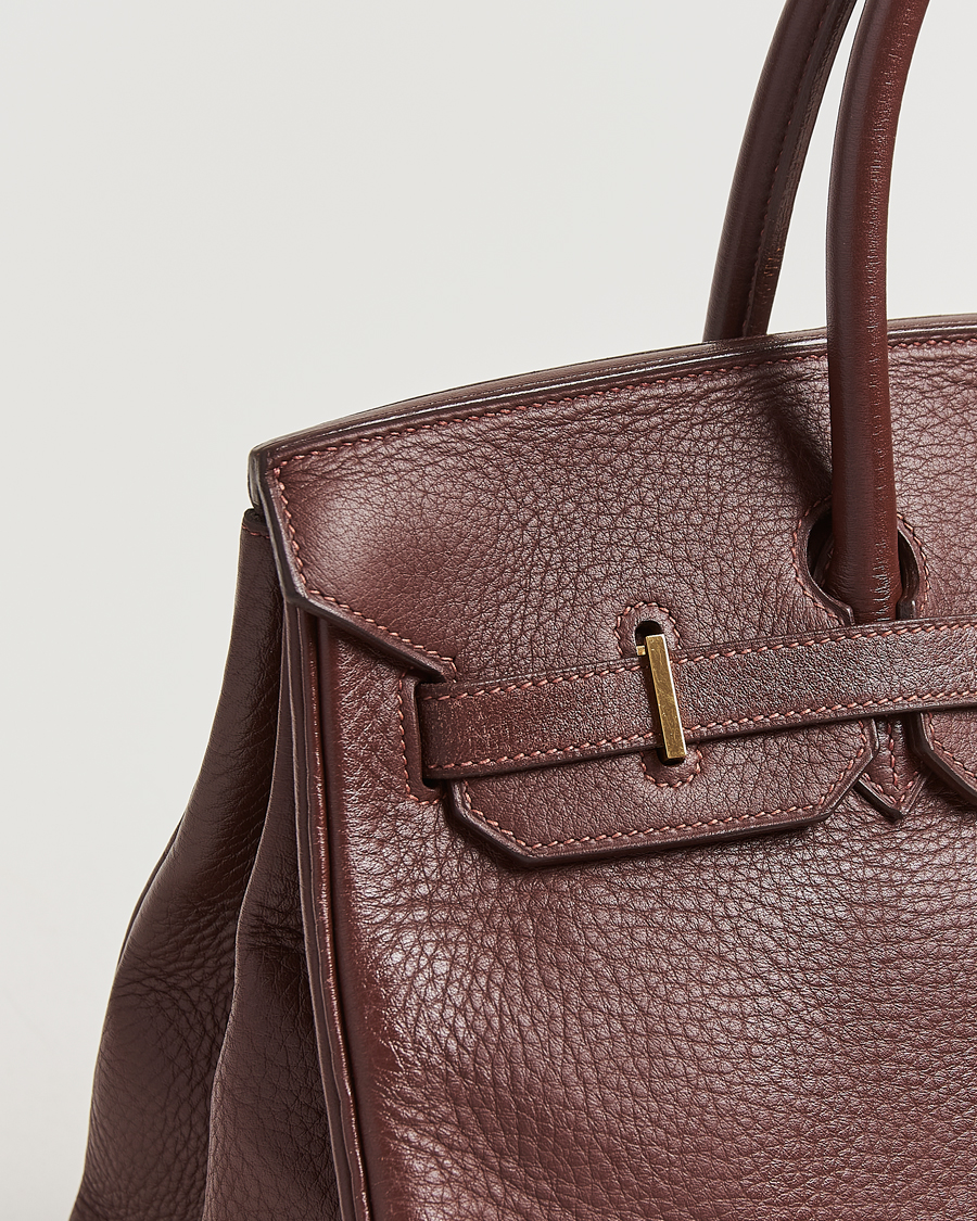 Herre | Hermès Pre-Owned Birkin 35 Taurillon Clemence Handbag Havana | Hermès Pre-Owned | Birkin 35 Taurillon Clemence Handbag Havana