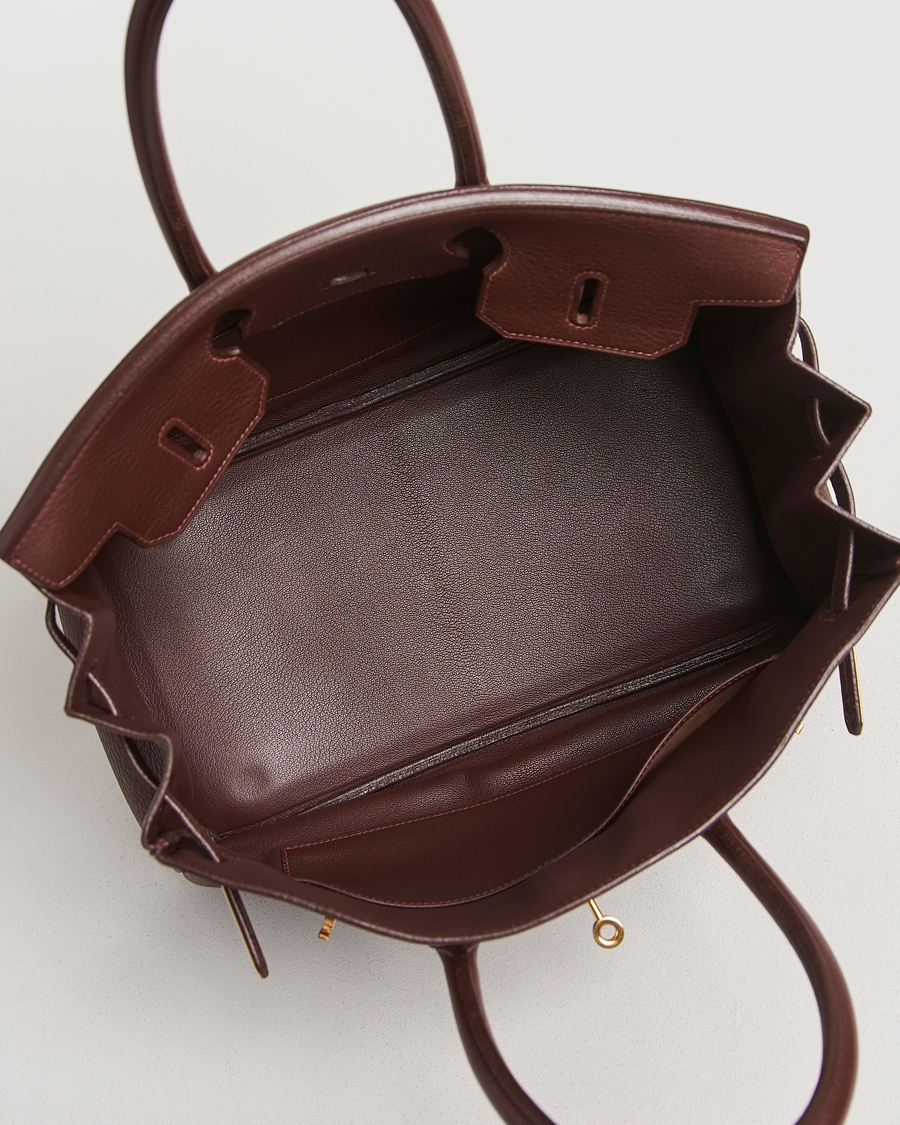 Herre | Hermès Pre-Owned Birkin 35 Taurillon Clemence Handbag Havana | Hermès Pre-Owned | Birkin 35 Taurillon Clemence Handbag Havana