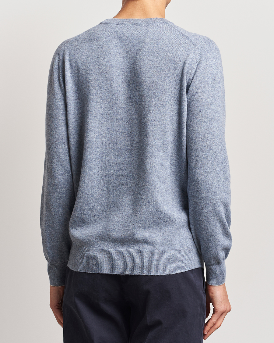 Herre | Gensere | Brunello Cucinelli | 2 Ply Cashmere Pullover Light Blue Denim