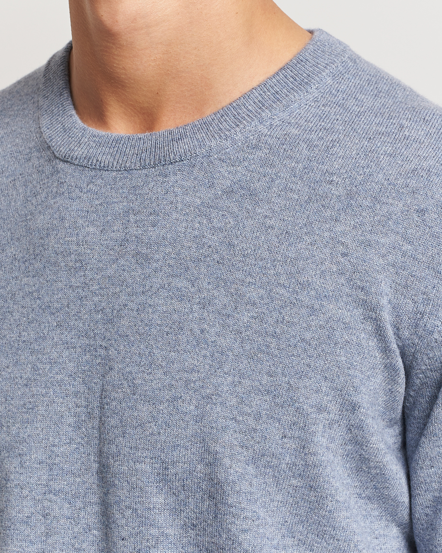 Herre | Gensere | Brunello Cucinelli | 2 Ply Cashmere Pullover Light Blue Denim