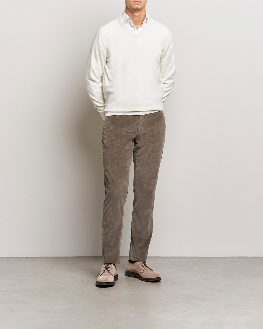 Herre | Gensere | Brunello Cucinelli | 2 Ply Cashmere V-Neck Panama