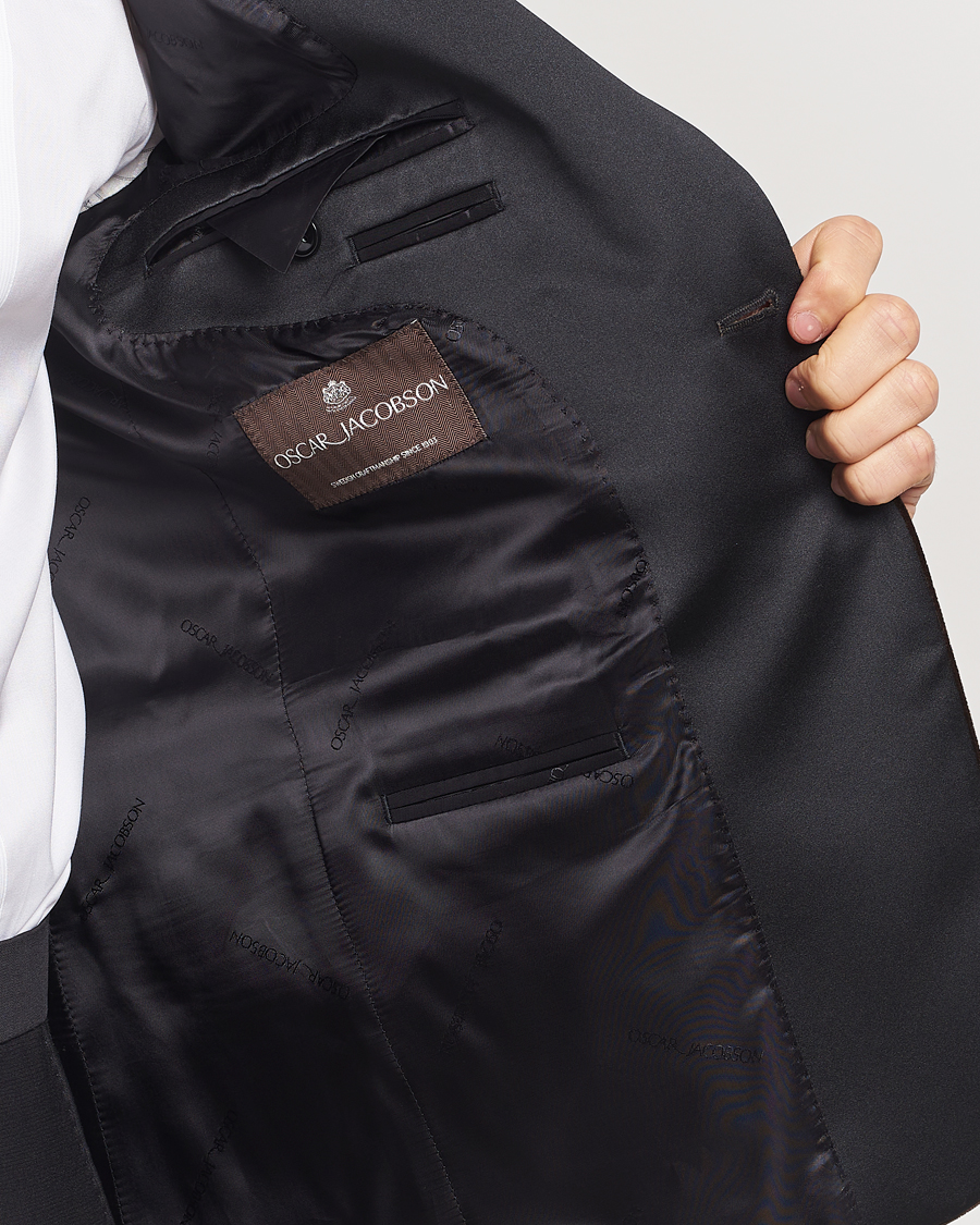 Herre | Dressjakker | Oscar Jacobson | Frampton Velvet Tuxedo Blazer Brown
