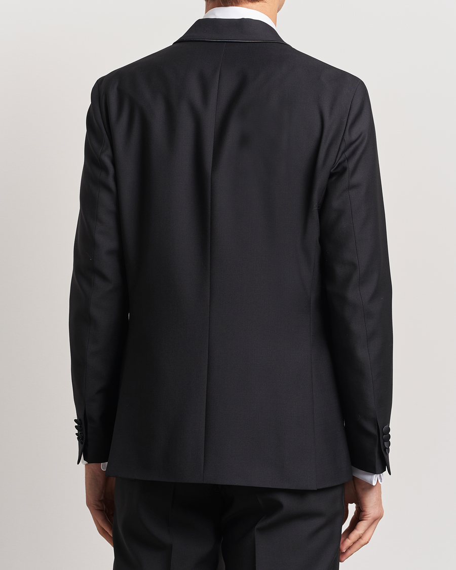Herre | Dressjakker | Oscar Jacobson | Fattore Double Breasted Tuxedo Blazer Black