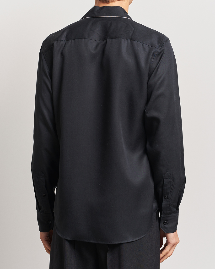 Herre | Skjorter | Oscar Jacobson | Reg Fit Camp Collar Shirt Black