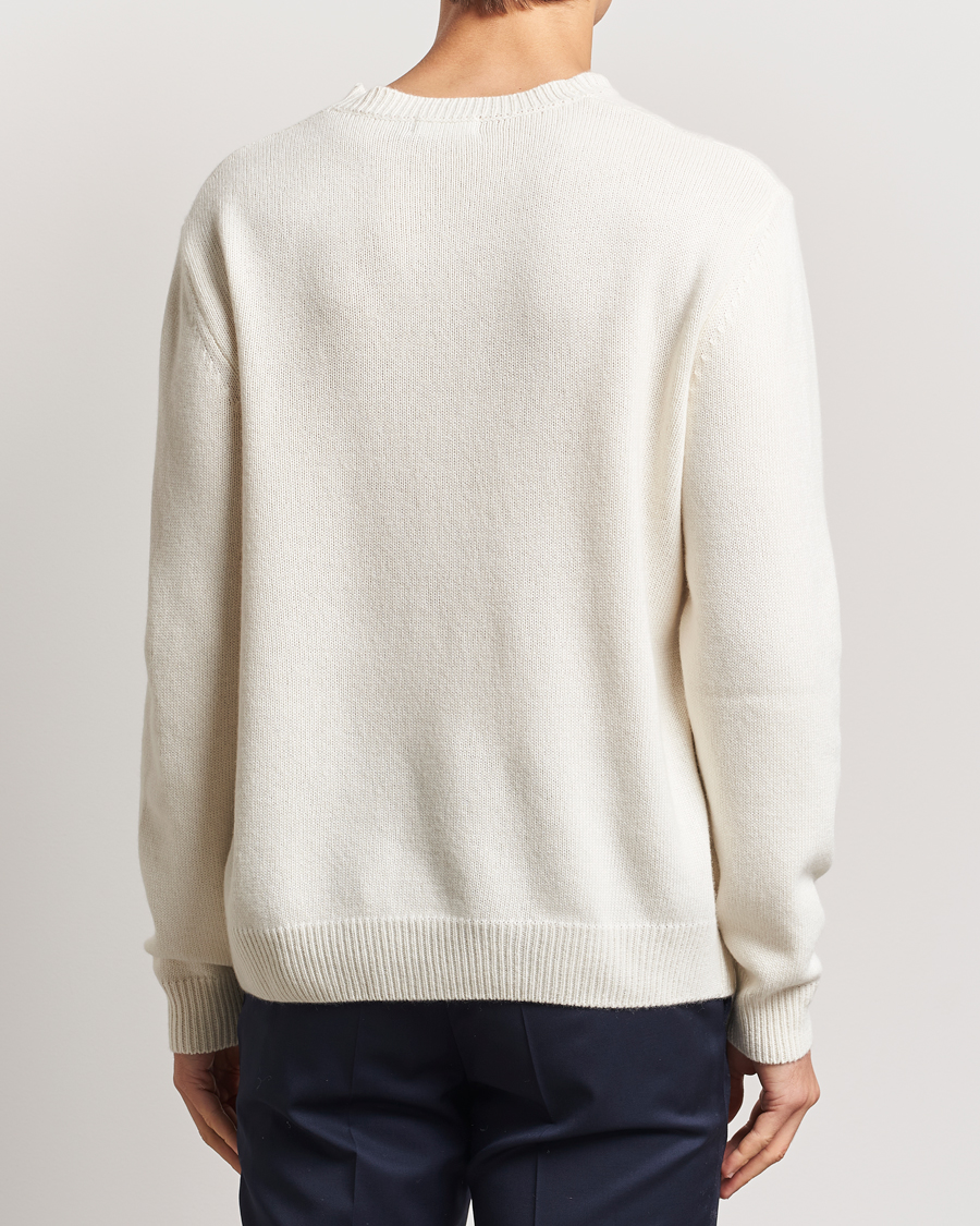 Herre | Gensere | Oscar Jacobson | Aston Wool/Cashmere Knitted Roundneck Off White