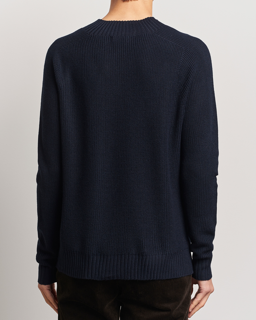 Herre | Gensere | Oscar Jacobson | Collins Knitted Wool Turtleneck Navy