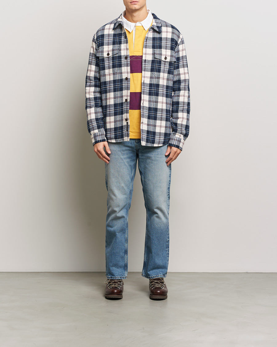 Herre | Skjorter | GANT | Flannel Lined Checked Overshirt Evening Blue