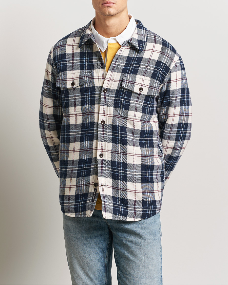 Herre | Skjorter | GANT | Flannel Lined Checked Overshirt Evening Blue