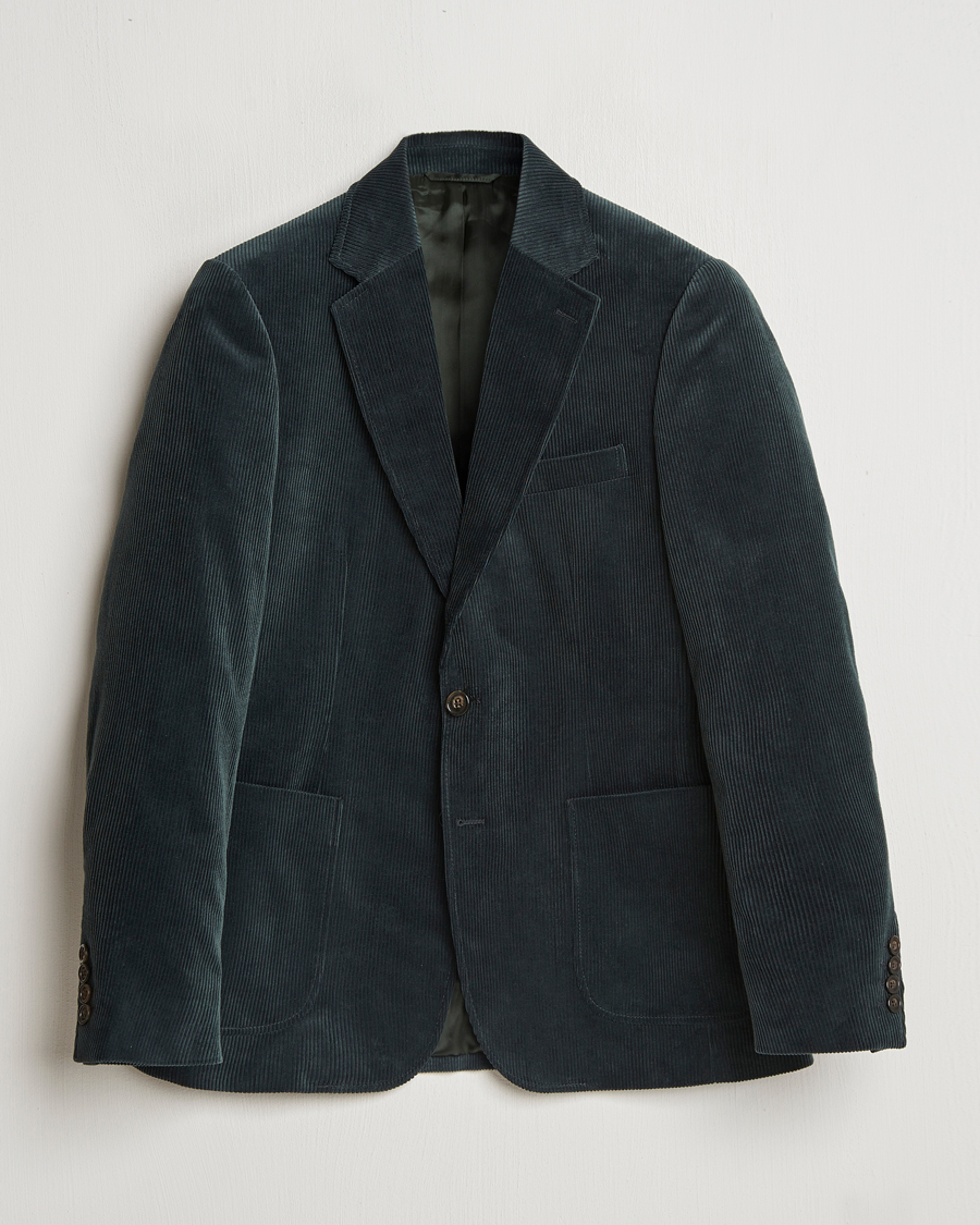 Herre | Dressjakker | Gant | Slim Corduroy Suit Jacket Tartan Green