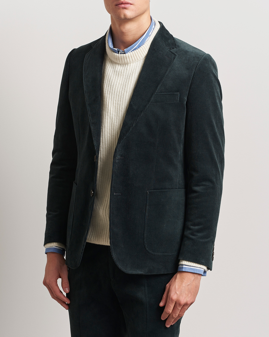 Herre | Dressjakker | GANT | Slim Corduroy Suit Jacket Tartan Green
