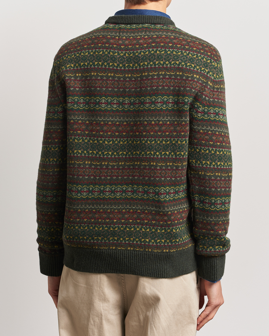 Herre | Gensere | GANT | Wool Fairisle Crew Neck Sweater Deepest Green