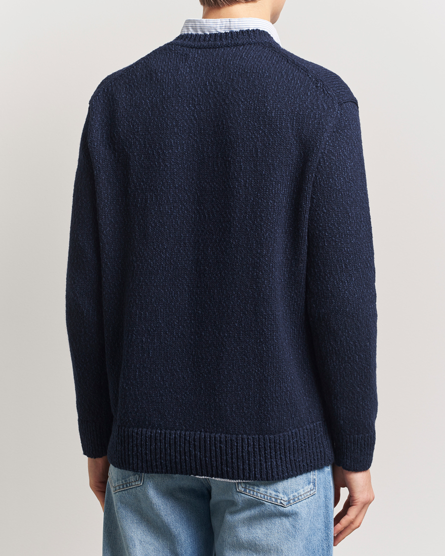 Herre | Gensere | GANT | Knitted Flag Sweater Evening Blue