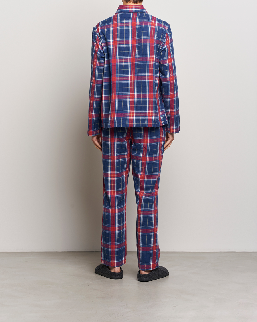 Herre | Pyjamaser og badekåper | GANT | Checked Flannel Pyjama Set Persian Blue