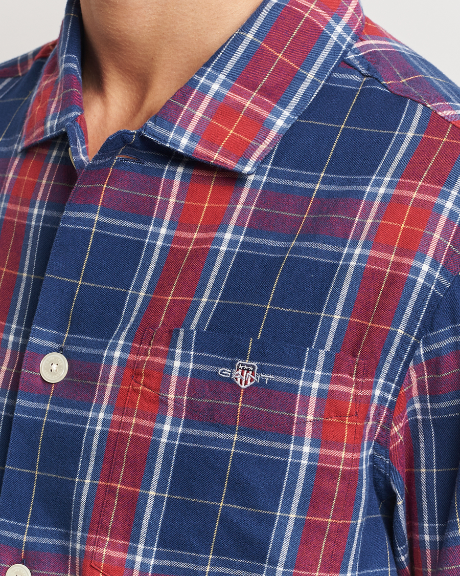 Herre | Pyjamaser og badekåper | GANT | Checked Flannel Pyjama Set Persian Blue