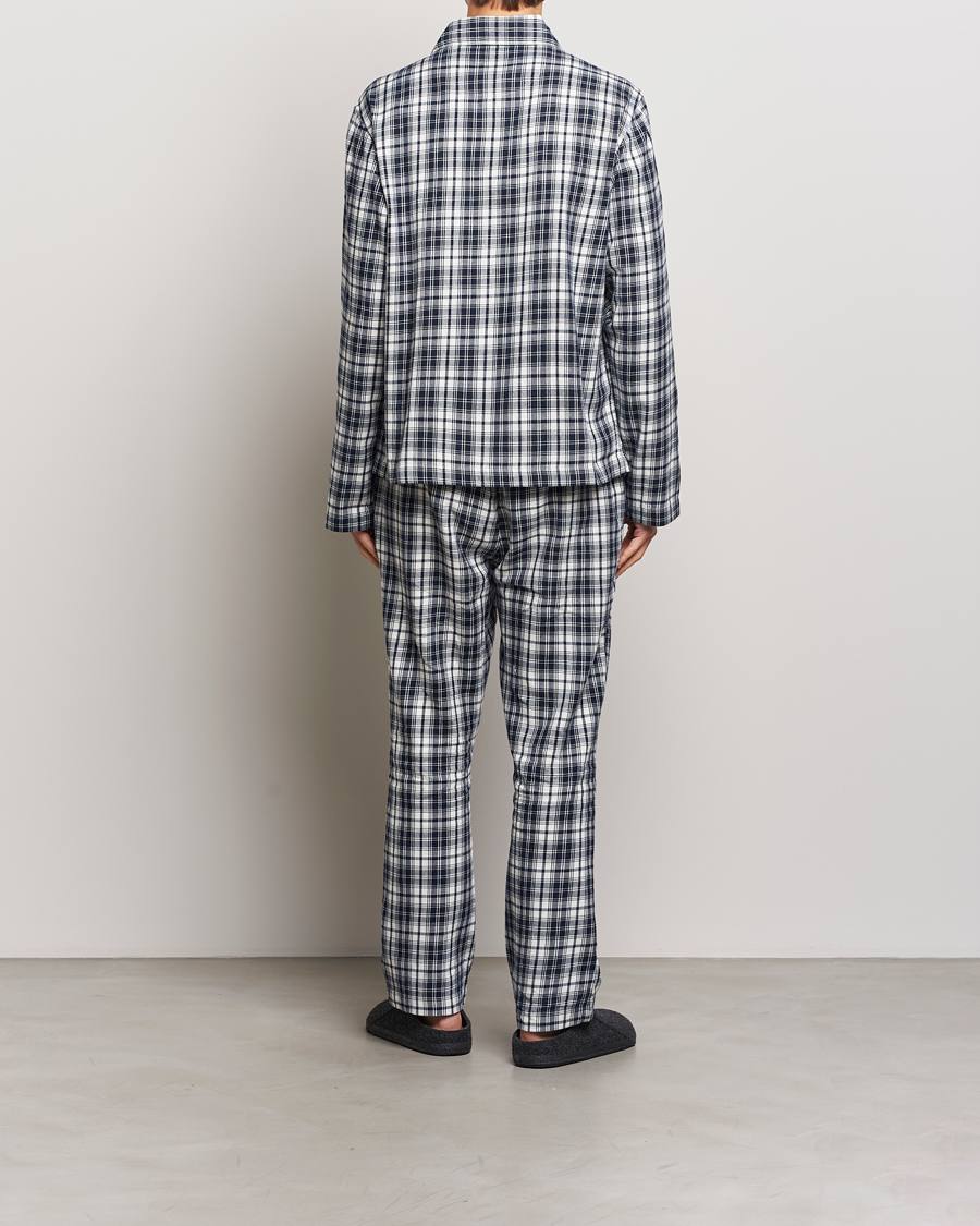 Herre | Pyjamaser og badekåper | GANT | Checked Flannel Pyjama Set Evening Blue