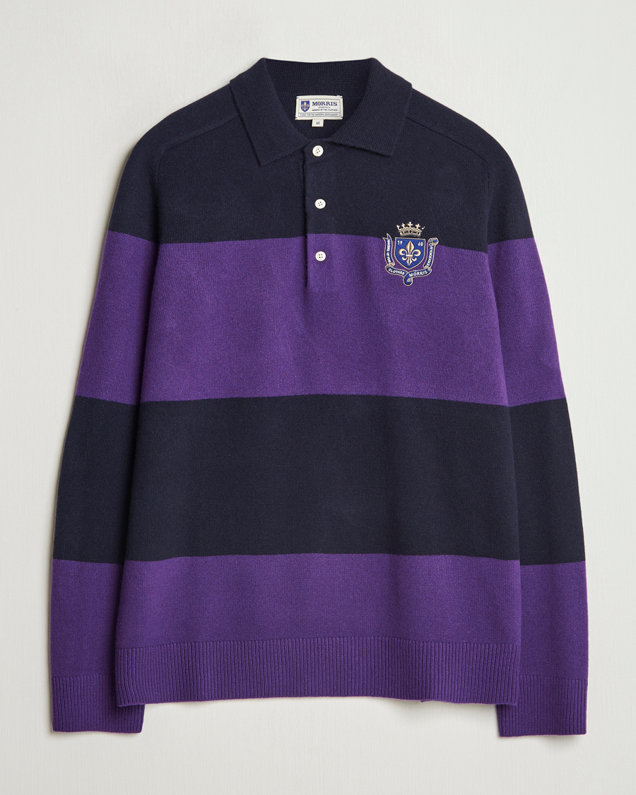 Herre | Gensere | Morris | Frank Knitted Rugger Purple